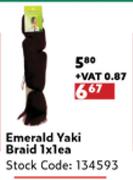 Emerald Yaki Braid-1 x 1 Each