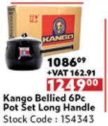 Kango Bellied 6 Pc Pot Set Long Handle