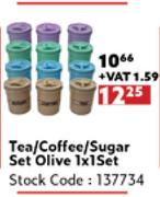 Tea/Coffee/Sugar Set Olive-1 x 1 Set