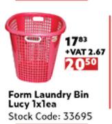 Form Laundry Bin Lucy-1 x 1 Each