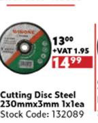 Cutting Disc Steel 230mm x 3mm-1x1 Each