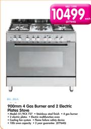 Special 900mm 4 Gas Burner And 2 Electric Plates Stove 01 9CX 727