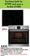 AEG 600mm Touch Control Ceran Hob HK624010XB + AEG 600mm Eye Level Multi-Function Oven BE2003021M