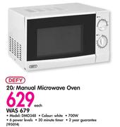 Defy 20L Manual Microwave Oven DMO348