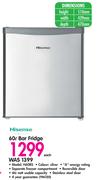 Hisense 60L Bar Fridge H60RS