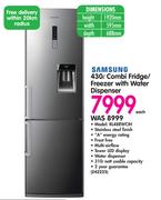 Samsung 430Ltr Combi Fridge/Freezer with Water Dispenser RL48RWCIH