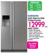 Samsung 660L Side-By-Side Fridge/Freezer RSA1DTMG