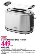 Defy 2 Slice Stainless Steel Toaster TA630S