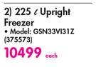 Bosch 225L Upright Freezer GSN33VI31Z-Each