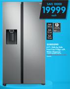 Samsung 617L Side By Side Frost Free Fridge With Water Dispenser RS65R5411M9/FA-Each