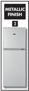 KIC 170L Metallic Finish Top Freezer/Fridge KTF 518/1 ME-Each