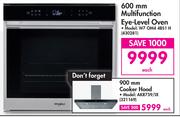 Whirlpool 600mm Multifunction Eye Level Oven W7 OM4 4BS1 H-Each