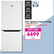 KIC 276L Bottom Freezer/Fridge KBF 631 WH-Each