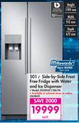 Samsung 501L Side By Side Frost Free With Water & Ice Dispenser RS50N3C13S8/FA-Each