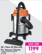 Bennett Read 20Ltr Titan 20 Wet And Dry vacuum Cleaner BJ1922-P1 200-20