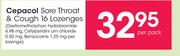 Cepacol Sore Throat & Cough- 16 Lozenges Per Pack