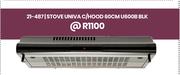 Univa 60cm Blk C/Hood Stove U600B 21-487