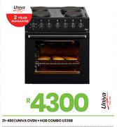Univa Oven + Hob Combo U336B 21-480