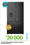 Hisense 575L Nett Blk SxS French DR Fridge H760FSD-WD 20-581