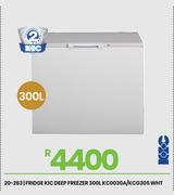 KIC 300L WHT Fridge deep Freezer KC0030A/KCG305 20-263