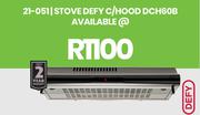 Defy C/Hood Stove DCH60B 21-051