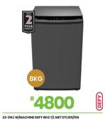 Defy 8Kg T/L MET W/Machine DTL185/158 22-318