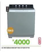 Defy 15Kg T/T MET W/Machine DTT151 22-295