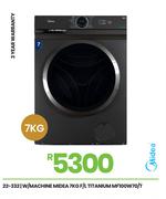 Midea 7Kg F/L Titanium W/Machine MF100W70/T 22-332