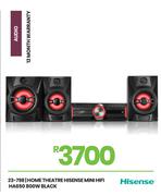 Hisense 800W Black Home Theatre Mini HiFi HA650 23-798