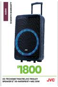 JVC 12" Home Theatre BT + Mic 30W Trolley Speaker XS-N4110PB 23-751