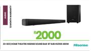 Hisense 480W BT Sub Home Theatre Sound Bar HS3100 23-823