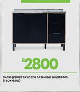 Sayo 2 DR Base + Sink (1 Box + Sink) K/Unit MWBR840S 10-196