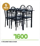 Anne 5 Piece Table & Chair 5-191