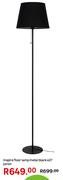 Inspire E27 Junon Metal Black Floor Lamp
