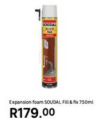 Soudal 750ml Fill & Fix Expansion Foam