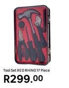 Rhino 17 Piece Red Tool Set