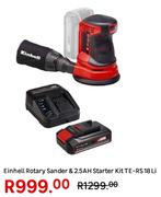 Einhell Rotary Sander & 2.5 Ah Starter Kit TE-RS 18 Li