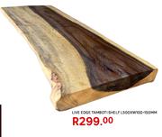 Live Edge Tamboti Shelf L500 x W100-150mm