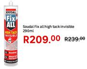 Soudal Fix All High Tack Invisible-290ml
