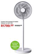 Equation 33cm 13W Rechargeable & Foldable Pedestal Fan