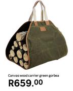 Gorbea Green Canvas Wood Carrier