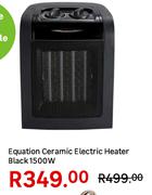 Equation 1500W Black Ceramic Electric Heater