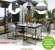 Naerial Compass Wicker & Steel Patio Set 4 Piece 