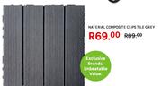 Naterial Composite Clips Tile Grey