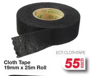 Cloth Tape 19mm x 25m Roll ECT.CLOTHTAPE-Each