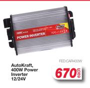 Auto Kraft 400W Power Inverter 12/24V FED.CAR400W-Each     