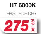 Elpar Headlight Globe Set H7 6000K ERG.LEDHIDH7-Per Set