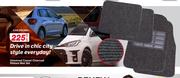 Universal Carpet Charcoal Ribbed Mat Set CAR.PROMO-Per Set