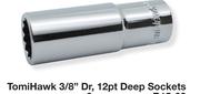 TomiHawk 3/8" Dr, 12Pt Deep Sockets FED.AKT335356-6mm