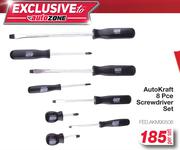 AutoKraft 8 Pce Screwdriver Set FED.AKM90506-Per Set